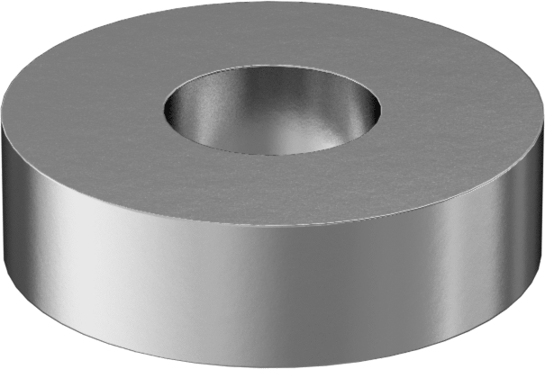 Yüksek Mukavemetli 17-4 PH Paslanmaz Çelik Büyük Boy Pul, 4 Numaralı Vida için, 0.125" İç Çap, 0.312" Dış Çap, 0.068 inç - 0.088 inç Kalı…