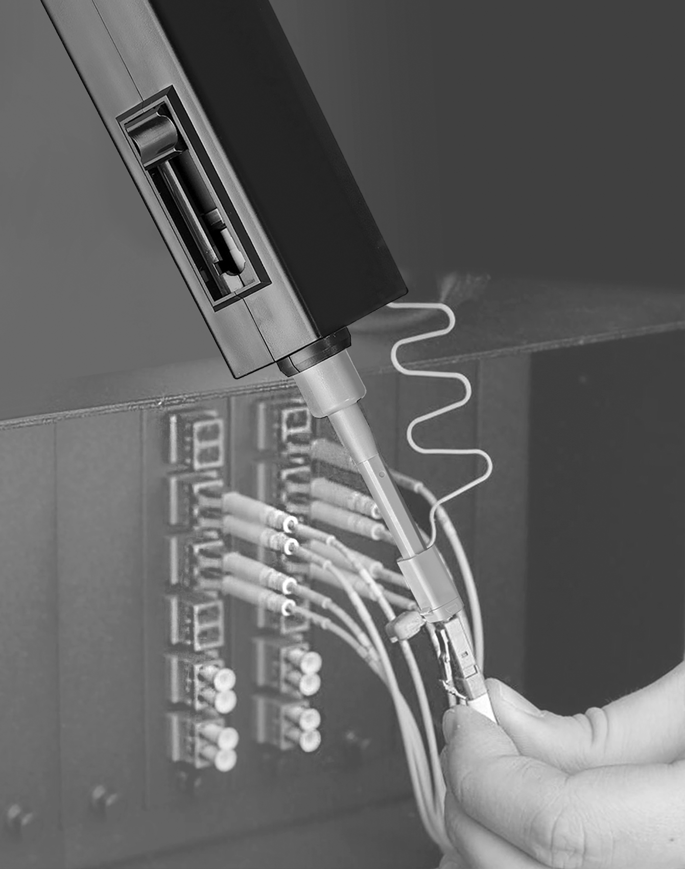 Fiber Optik Konektörler için Temizleyici, Uzatılabilir Nozullu Düz Başlık, 2.5 mm Yüksük