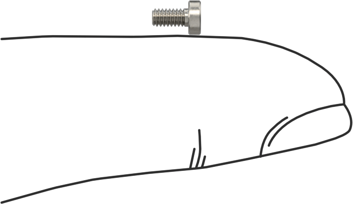 18-8 Paslanmaz Çelik Düşük Profilli Alyan Başlı Vidalar, Altıgen Tahrikli, M2 x 0.4 mm Diş, 4 mm Uzunluk