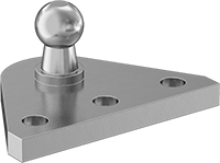 Gazlı Amortisörler için Ağır Hizmet Tipi Küresel Saplamalı Montaj Braketleri