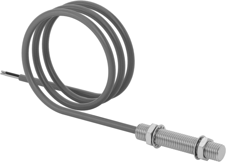 DC Metal Nesne Yakınlık Anahtarı, Paslanmaz Çelik, Kablo Uçlu Gömme, 8 mm Çap, NPN, 1 Kapalı