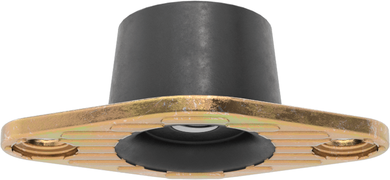 Neopren Titreşim Sönümleyici Cıvatalı Montaj, Çelik Tabanlı, Arıza Emniyeti, 1/4"-20 Diş Boyutu, 46 lbs. Kapasite