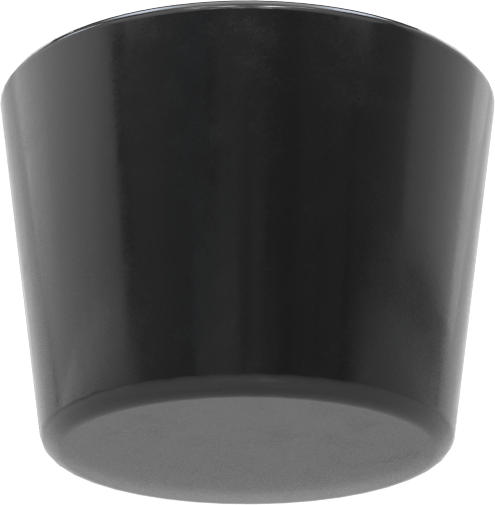 SBR Kauçuk Konik Tapa, Anma Ölçüsü 6.5, 1-7/64" ila 1-19/64" İç Çap, Delik Olmadan
