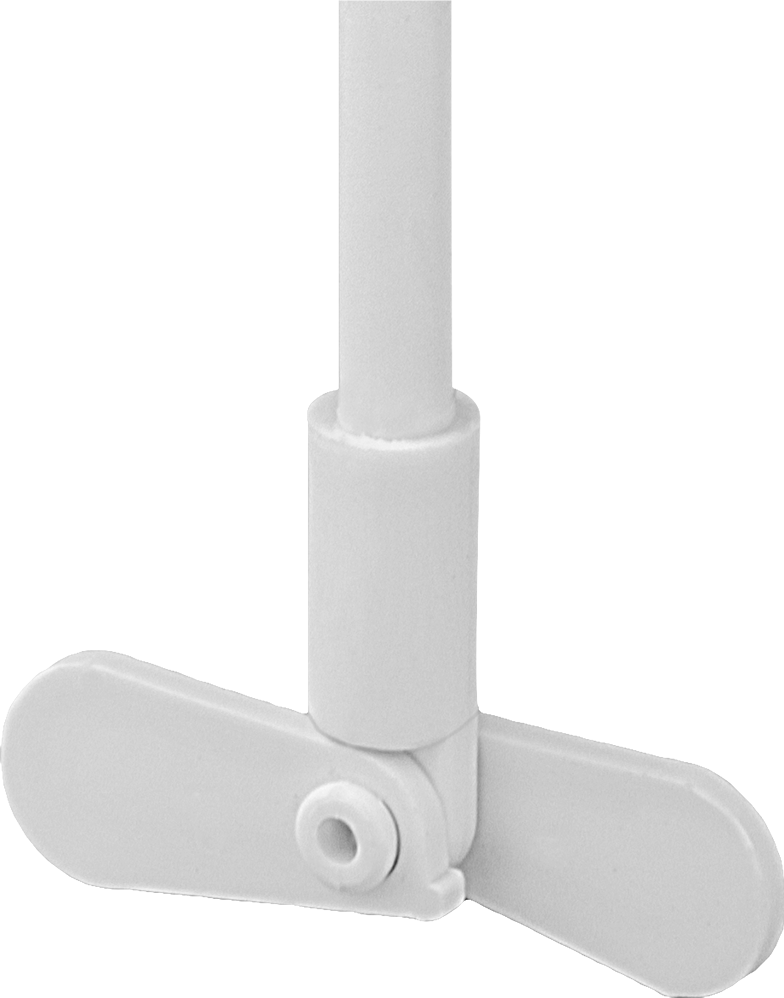Kimyasallara Dayanıklı Karıştırma Ataşmanı, Katlanabilir, 2-1/4" Genişlikte Pervane