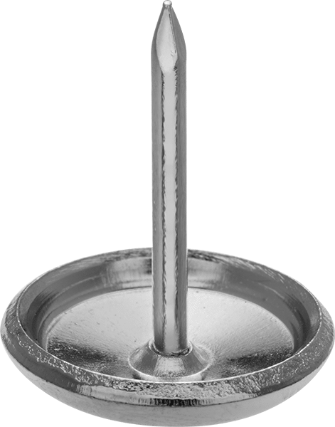 Çekiçle Takılan Koruyucu Ayaklar, 3/4" Çaplı Nikel Kaplı Çelik Tabanlı — Çekiçle Takma, 3⁄4", 1⁄8"
