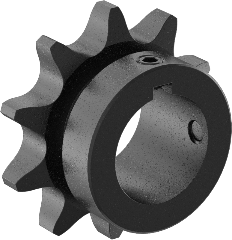 Çelik Tek Sıralı Dişli, ANSI 60 Makaralı Zincir ve 1-1/4" Mil Çapı için, 10 Diş