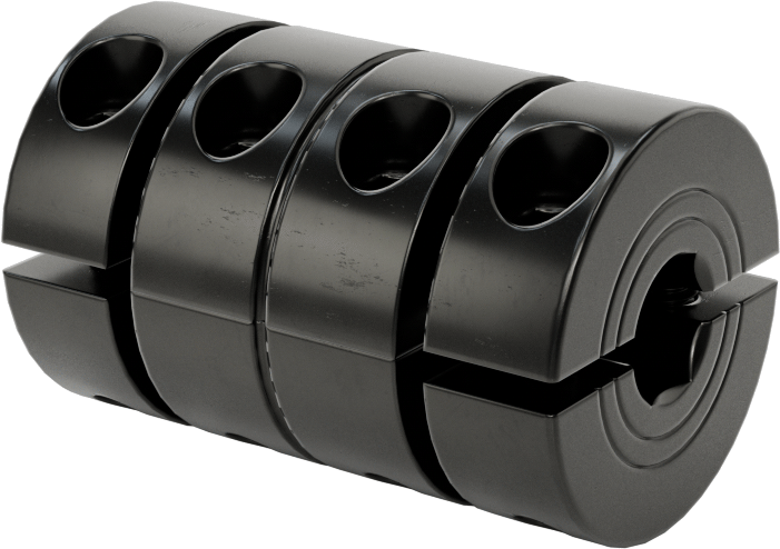 İki Parçalı Mil Kaplini, 12L14 Karbon Çelik, 1/4" x 1/4" Altıgen Mil için