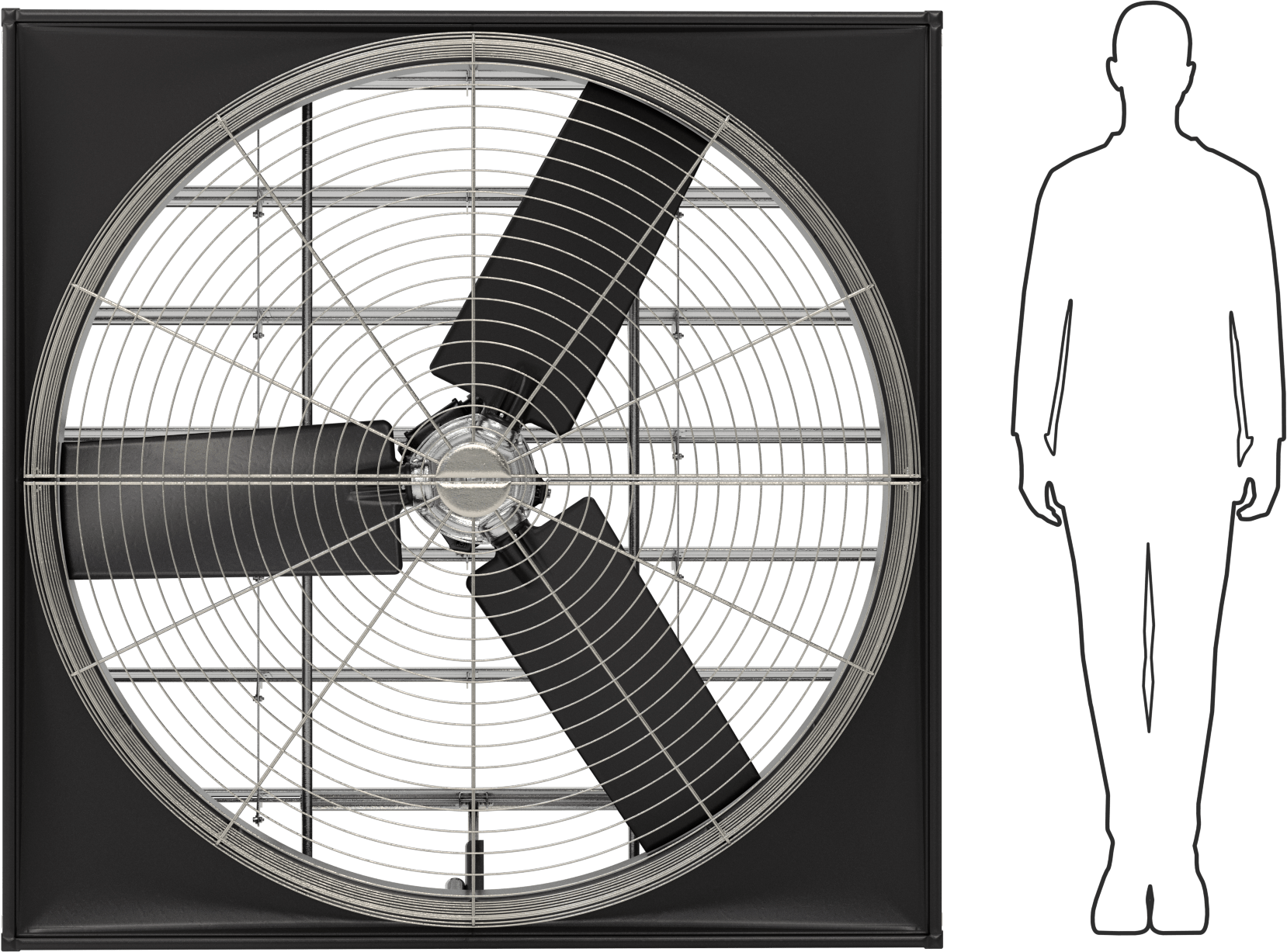 Zorunlu Hava Havalandırmalı Duvar Tipi Fan, Tek Fazlı, 230V AC