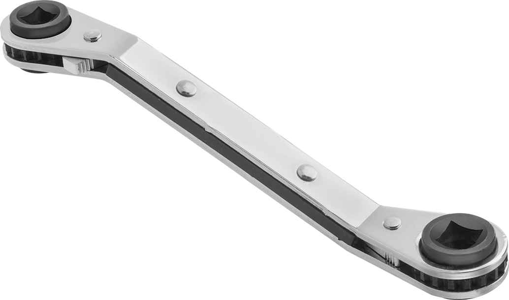 İki Başlı Cırcırlı Kutu Anahtarı, Derin Ofset, 4 Noktalı Açıklık, 3/16"&1/4" x 5/16"&3/8" Boyut — Bireysel, 5 1⁄4", 2