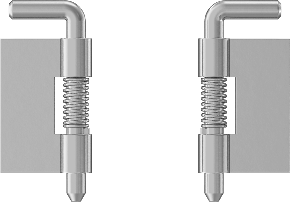 Çekerek Açılan Hızlı Bağlantı Menteşesi, Delik Olmadan, 300 Paslanmaz Çelik, 7/8" x 1/2" Kapı Kanadı