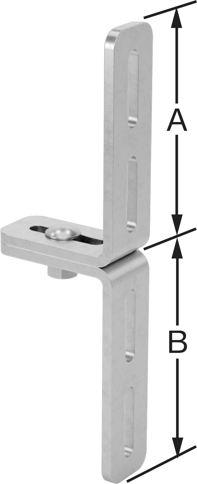 3-1/4" x 10-5/8" x 1/4" İki Parçalı L-Braket — L-Braket, Paslanmaz Çelik, 10 5⁄8"