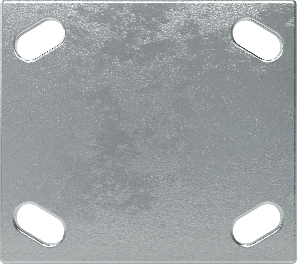 4-1/2" x 4" Montaj Plakalı Samson Tekerlek, 4" Çapında Polipropilen Tekerlekli Sert, Koruyuculu Rulman