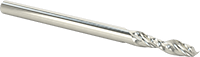 Kaplamasız Karbür Spiral Freze Ucu, Plastik için, Yukarıdan Çıkarma