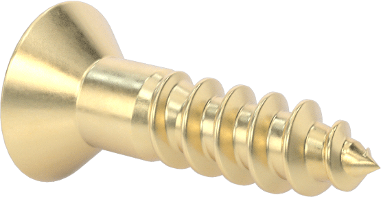 Ahşap için Pirinç Phillips Havşa Başlı Vidalar, 5 Numara, 1/2" Uzunluk