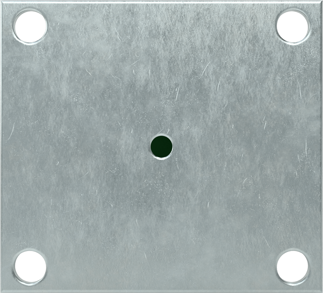 5-1/2" x 5" Plakalı Yüksek Kapasiteli Spartan Tekerlek, 5" Çapında 60D Durometre Poliüretan Tekerlekli Sert