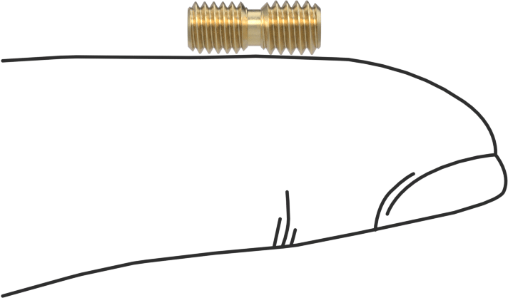Yuvarlak Dişli Adaptör, Erkek, 8-32 ila M4 x 0.7 mm Diş Boyutu
