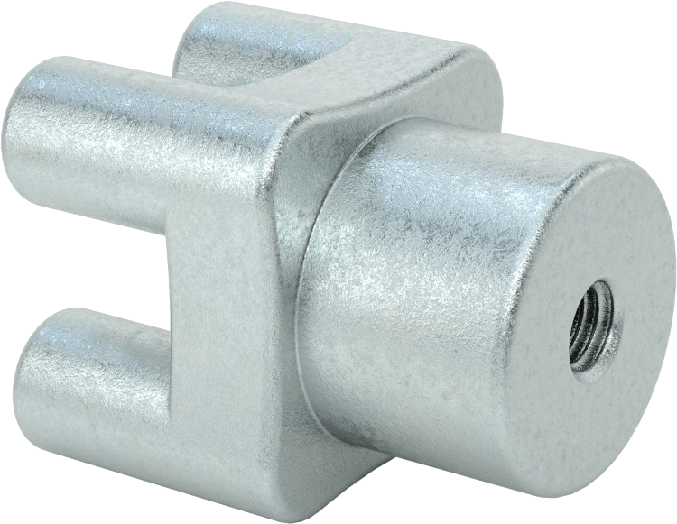 Çubuk Topuzu, Dört kol, 3/8"-16 Boyut x 1-3/8" Derinlikli Delik