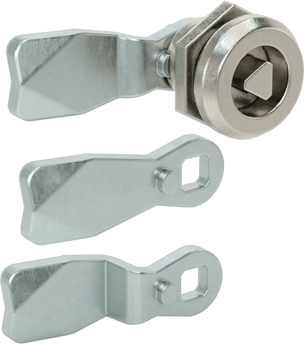 Tepkiye Dayanıklı Üçgen Tahrikli Kam Kilidi, 303 Paslanmaz Çelik — 303 Stainless Steel, Stainless Steel, Üçgen Anahtar, 11⁄16", 13⁄16", 1…