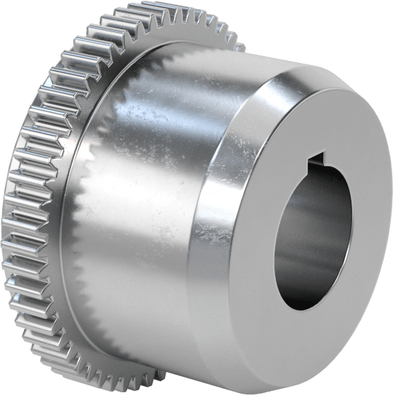 Ultra Yüksek Torklu Esnek Mil Kaplin Göbeği, 3-1/8" Toplam Uzunluk, 3-5/16" Dış Çap