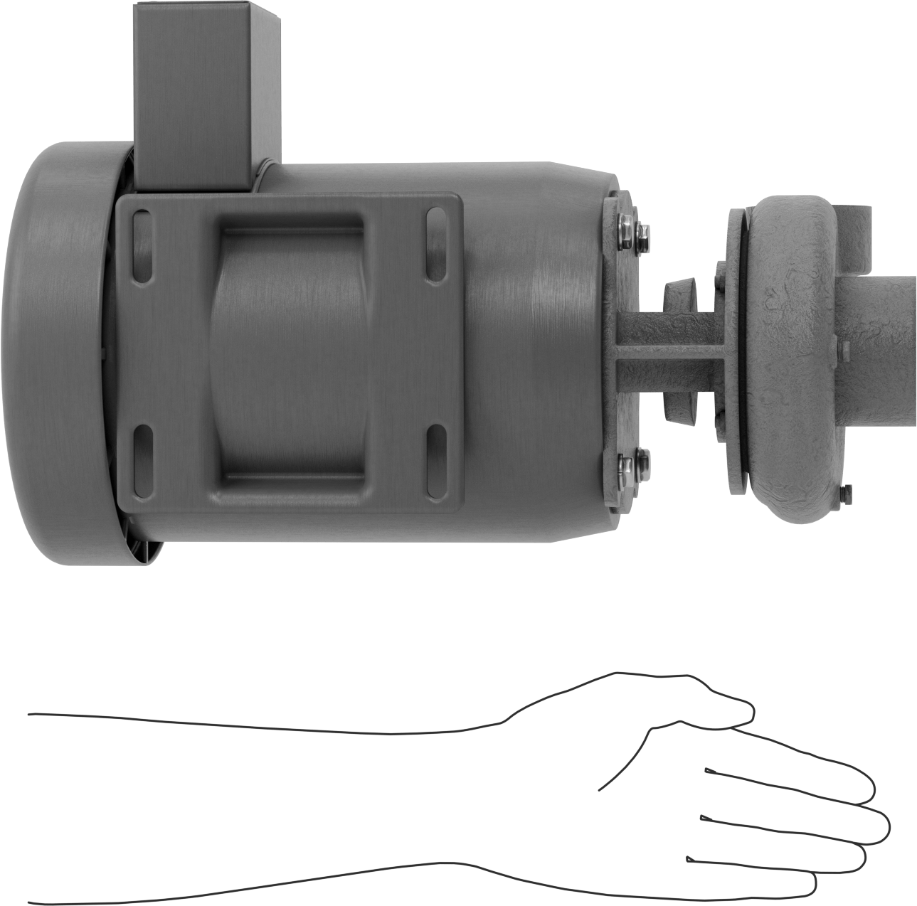 Yüksek Verimli Sirkülasyon Pompası, Su için, Soğutma Sıvıları ve Yağ, 208-240/460V AC, 3 hp
