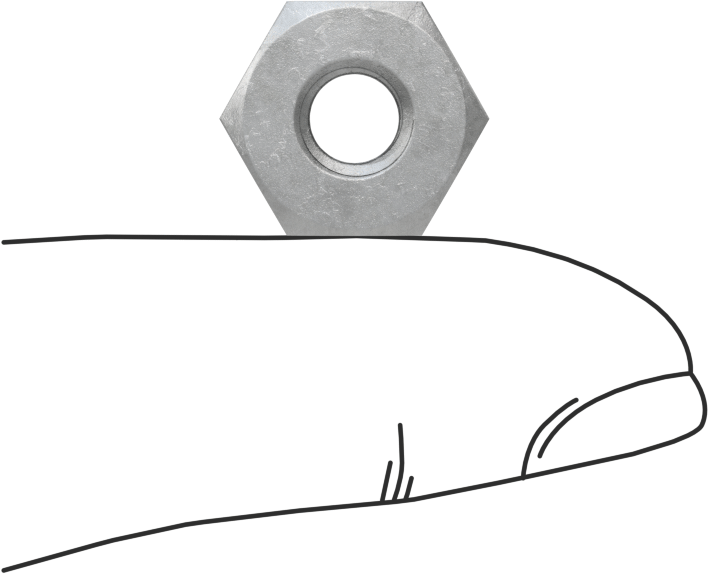 Aşırı Mukavemetli Çelik Ağır Profilli Altıköşe Somun, Sıcak Daldırma Galvanizli, 1/4"-20 Diş Boyutu