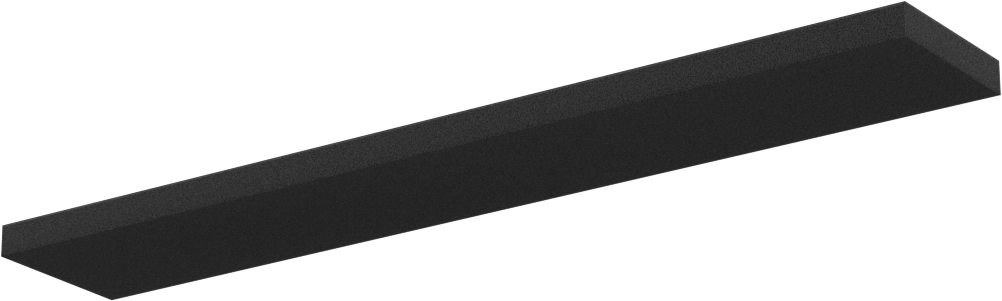 Kaymaz Yapışkan Arka Yüzlü Koruyucu Ayaklar, 1" Uzunluk x 6" Genişlik x 3/16" Yükseklik Siyah PVC Köpük Taban