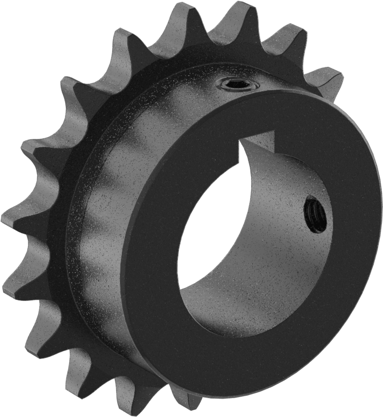 Çelik Tek Sıralı Dişli, ANSI 40 Makaralı Zincir ve 1-3/8" Mil Çapı için, 18 Diş