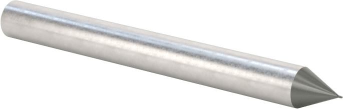Elmas Kaplı Karbür Uçlu Freze, Bilyalı Uç, 2 Yiv, 0.2 mm Freze Çapı, 40 mm Toplam Uzunluk
