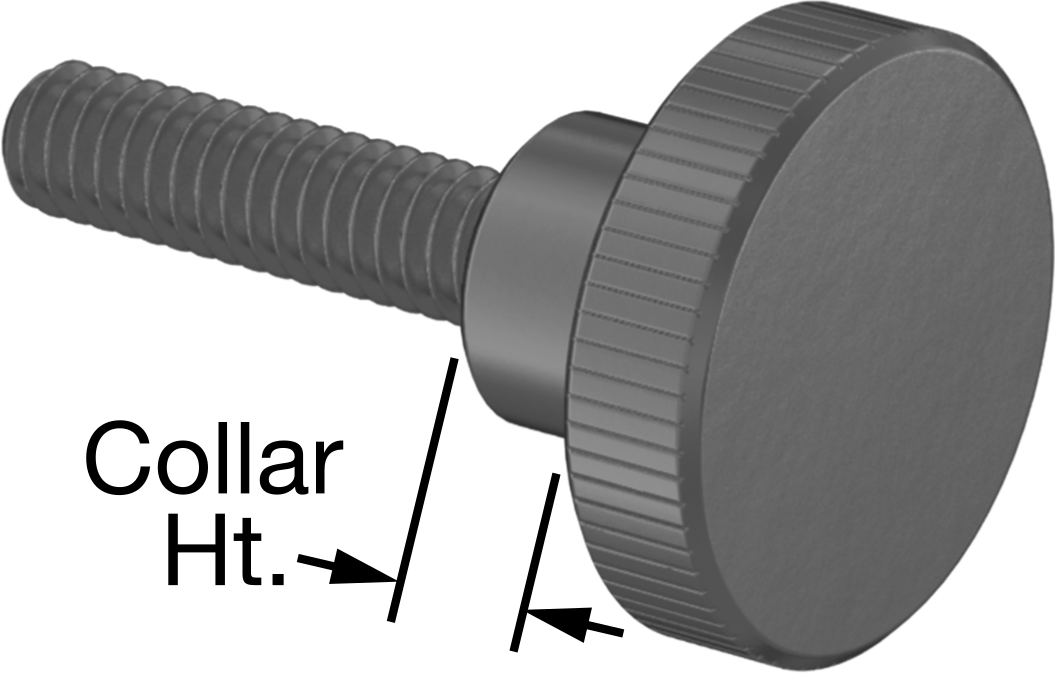 Çelik Yükseltilmiş Tırtıllı Başlı El Vidası, 4-40 Diş Boyutu, 1/4" Uzunluk, 3/8" Çaplı Başlık