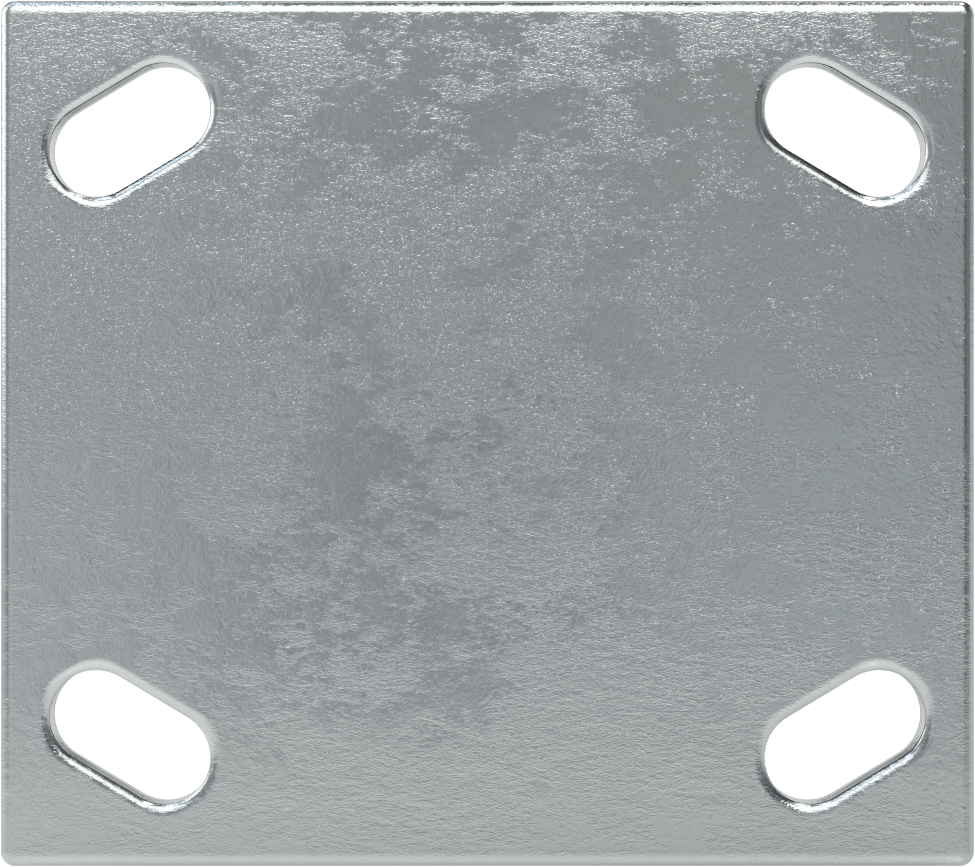 4-1/2" x 4" Montaj Plakalı Samson Tekerlek, 5 inç Çapında Siyah Kauçuk Tekerlekli Sert, Açık Rulman