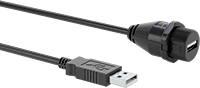 Islak Ortam USB Kablosu, Vidalı Muhafazalı A Fiş x A Soket