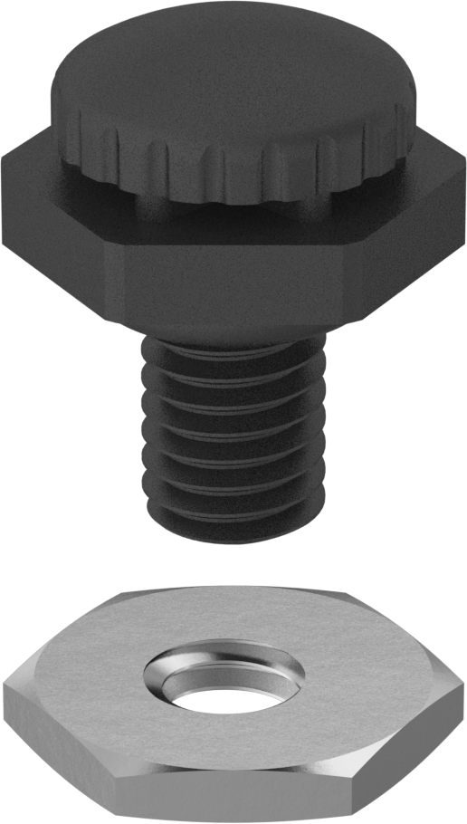 Dalgıç Dişli Havalandırma Deliği, Polikarbonat Plastik, M5 x 0.8 mm Diş