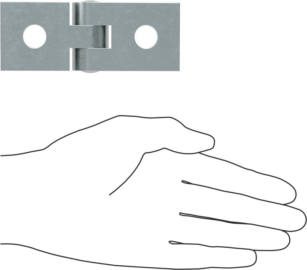 Cıvatalı Ray için 4-1/4" x 1-5/8" Uzunluğunda Menteşe