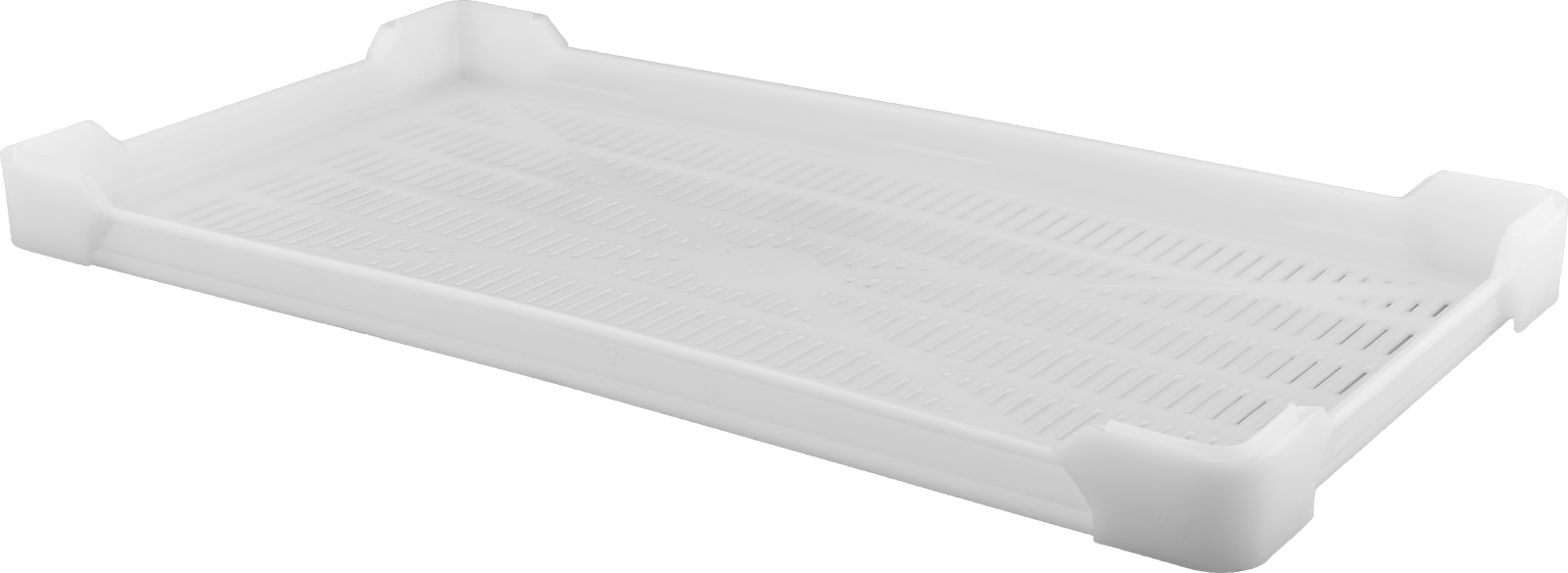 Leke Tutmaz ve Yapışmaz Plastik Tava, Havalandırmalı, 30-3/4" Uzunluk, 16-1/4" Genişlik, 2-1/2" Yükseklik