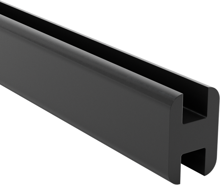 Suya ve Hava Koşullarına Dayanıklı Takmalı H-Conta, 0.125" Kenar Kalınlığına Uygun, 1/4" Genişlik, 3/8" Yükseklik, 10 Fit Uzunluk