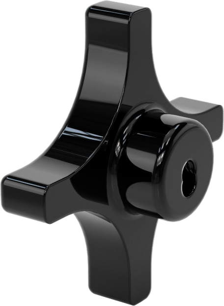 Quick-Lock Dişli Delikli Düğmeler, 1/4"-20 Diş Boyutu