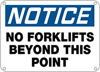 Montaj Delikli Alüminyum Tabela, (Bildirim-Forkliftler Yasaktır...)