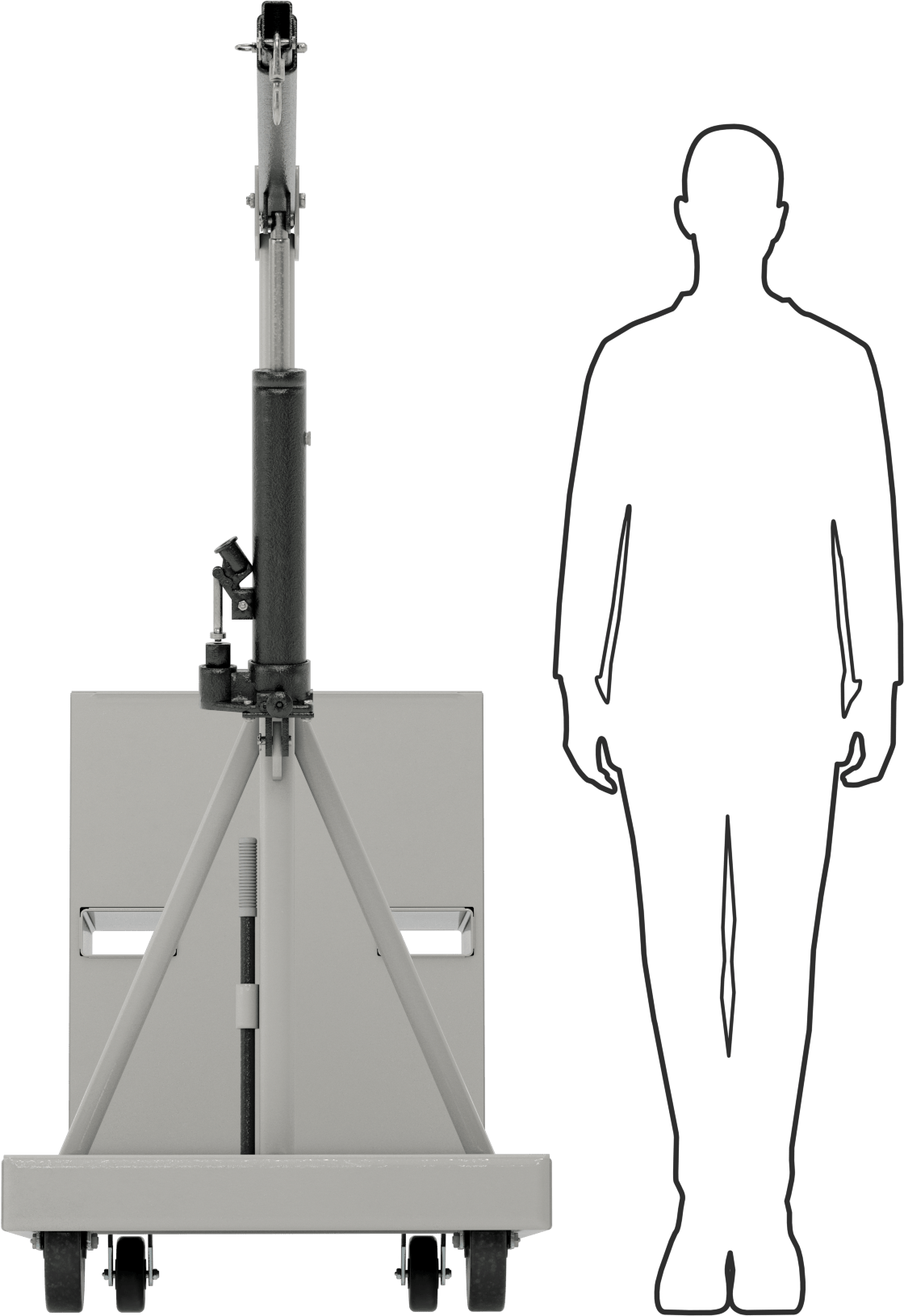 Yakın Kaldırma Hidrolik Vinç, 44" ila 62" Kol Uzunluğu, 1000 lbs. Geri Çekilmiş Kol Kapasitesi