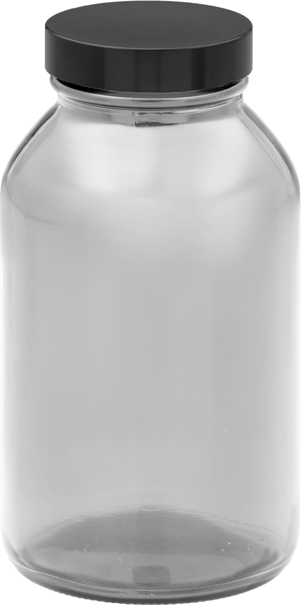 Şeffaf Cam Kavanoz, Kaplamalı Kağıt Contalı, 4 FL oz/120 ml Kapasite