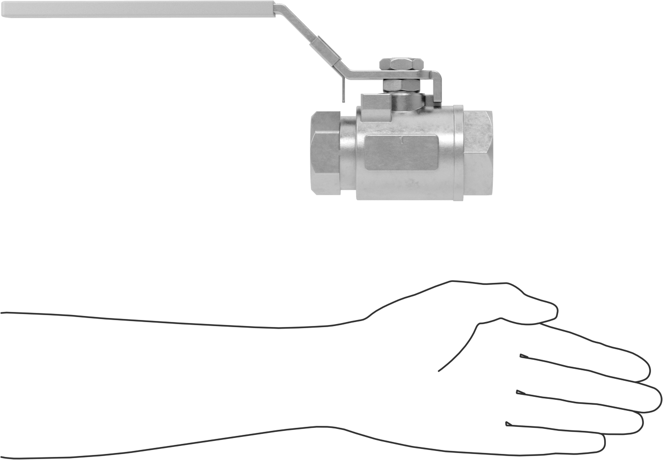 Yakıt için 316 Paslanmaz Çelik Açma/Kapama Vanası, Floroelastomer Kauçuk Conta, 1 NPT Dişi, 3600 PSI Maksimum