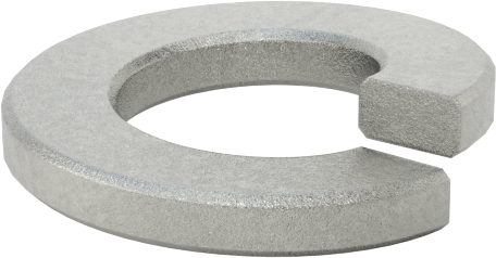 Alüminyum Yaylı Pul, 1/4" Vida Boyutu için, 0.260" İç Çap, 0.487" Dış Çap