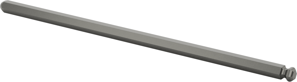 Bilyalı Uçlu Tornavida Mili, 3/16" Altıgen Ölçü, 5-1/2" Toplam Uzunluk — 3⁄16", Bilye, Mil