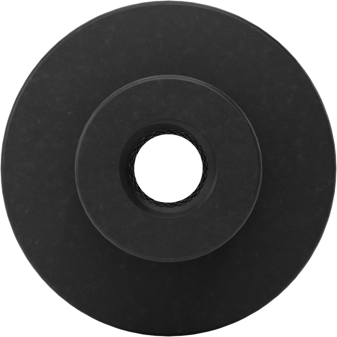Çelik tırtıllı tutma düğmesi, M10 x 1.5 mm Dişli Geçiş Deliği ile, 38 mm Çaplı Başlık