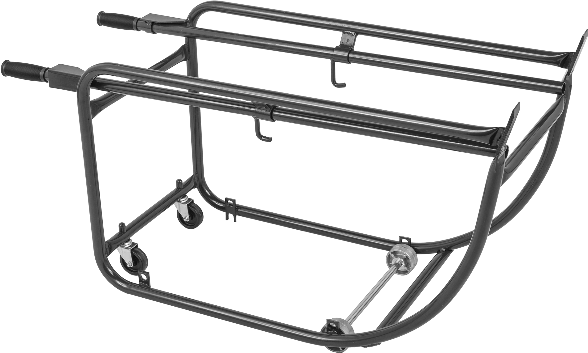 Toz Boyalı Çelik Mobil Varil Dağıtım Standı, Teleskopik Kollar, 2-1/2" Tekerlek Çapı — 30 gal., 55 gal., 700 lb., 19 1⁄4" to 23 1⁄2"