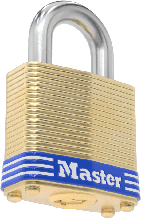 Lamine Pirinç Gövdeli Hava Koşullarına Dayanıklı Asma Kilit, Master Lock 4, 3/4" Dikey Şakel Boşluklu
