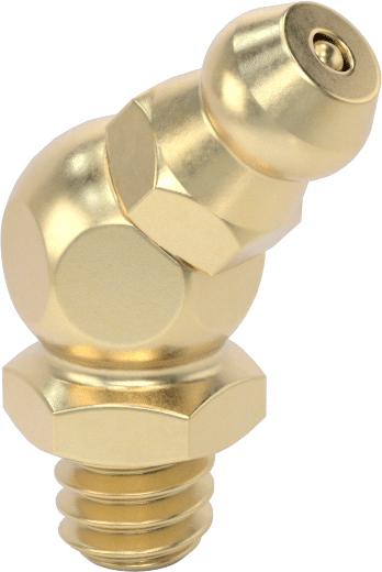 Pirinç Gres Bağlantısı, Düz, 1/4"-28 UNF Erkek, 59/64" Toplam Yükseklik