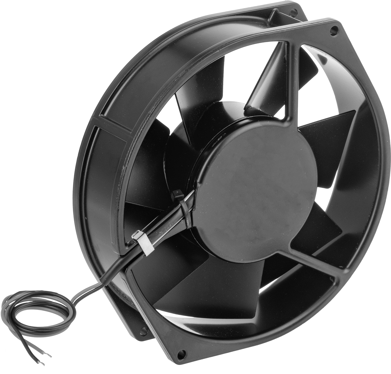 Düşük Gerilim Ekipman Soğutma Fanı, Faston Terminalli 12 V DC, 5.91" Çap x 1.5" Derinlik Toplam, 181 CFM