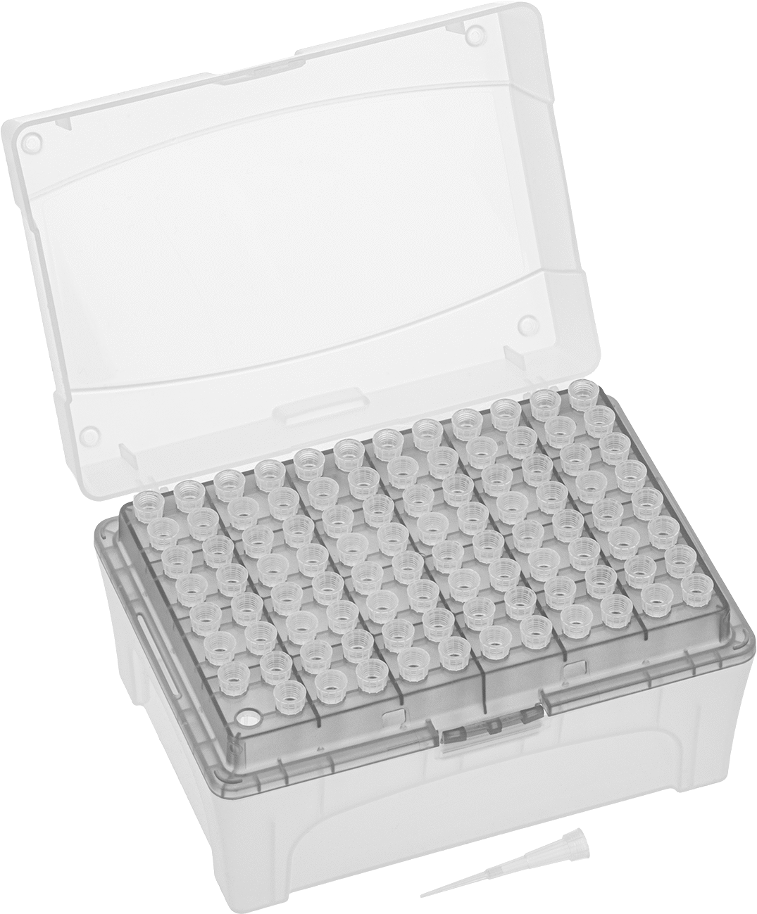 Steril Evrensel Uyumlu Pipet Uçları, Raf, 0.0001 ml ila 0.001 ml Kapasite, 1-1/2" Uzunluk