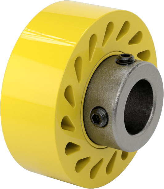 Aşınmaya Dayanıklı Flex-Grip Tahrik Silindiri, 2-1/2" Çap x 29/32" Genişlik Esnek Silindir, 3/4" Mil Çapı