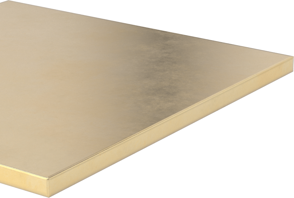 Kaynaklanabilir Denizcilik Sınıfı 464 Pirinç, 6" x 6" Levha, 1/4" Kalınlık